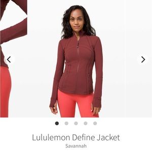 Lululemon Define jacket luon Savannah size 10